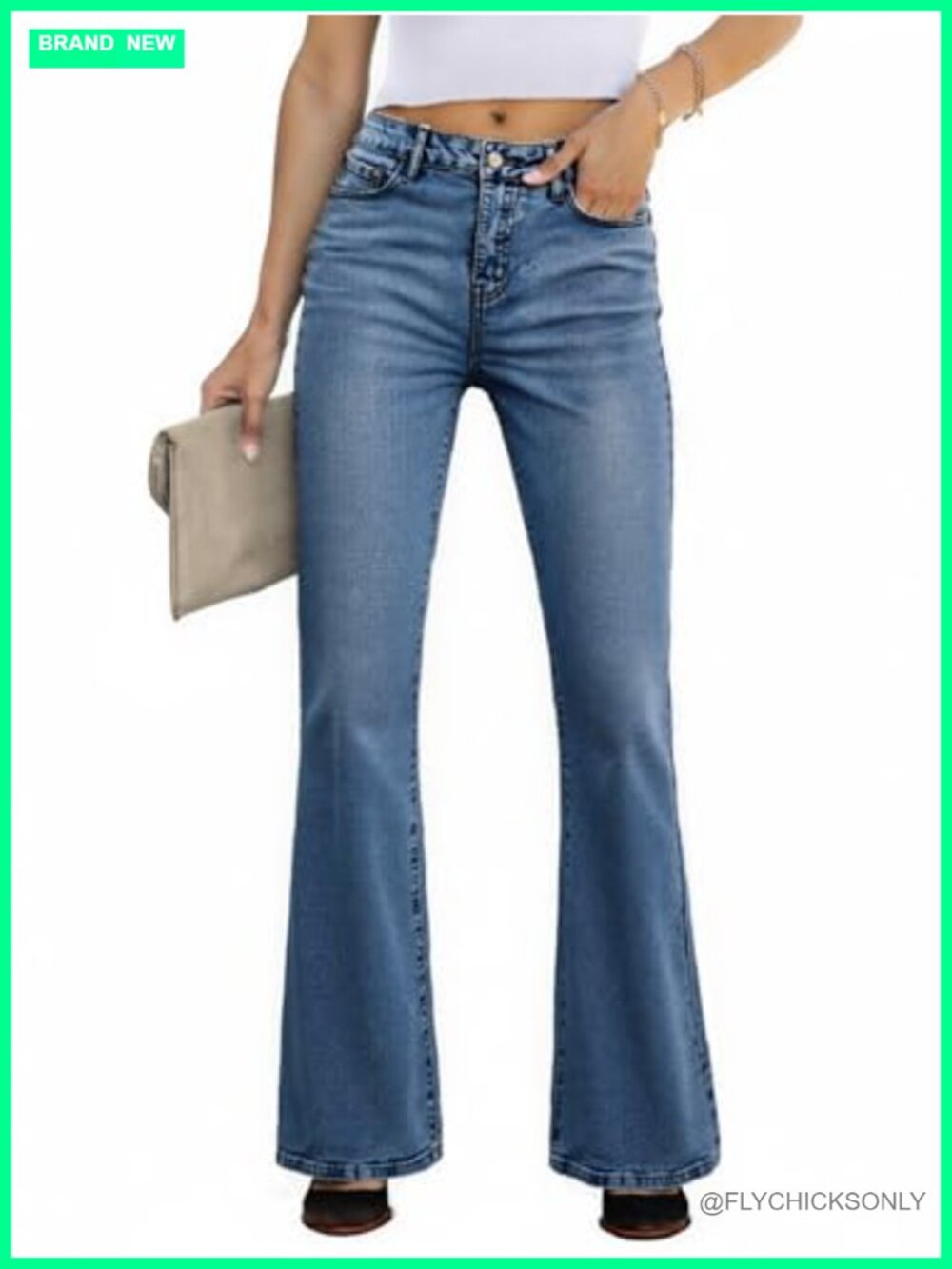 Stretchy Bootcut Jeans High Waisted Flare Y2K Women's Denim